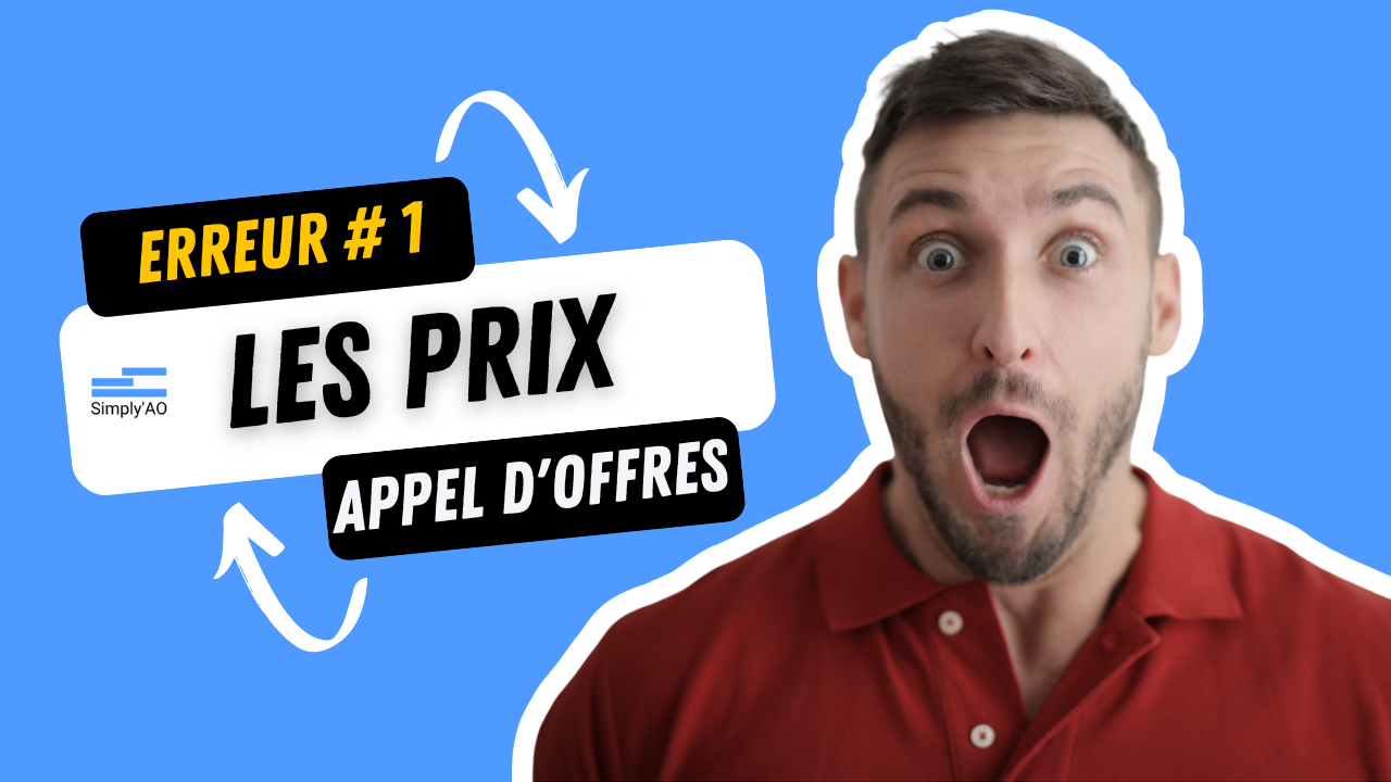 Erreur 1 appel d'offres : modifier les prix 