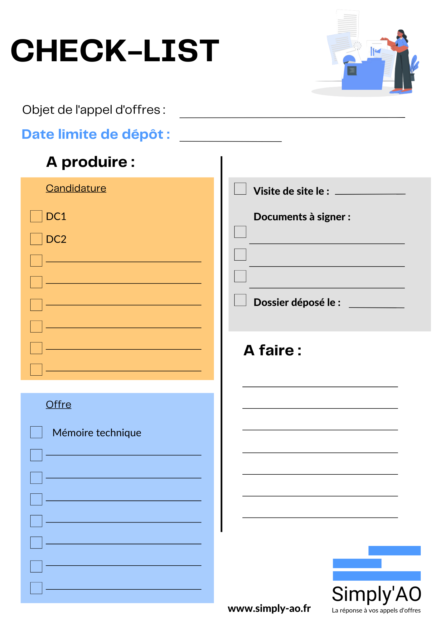 check-list pour répondre à un appel d offre