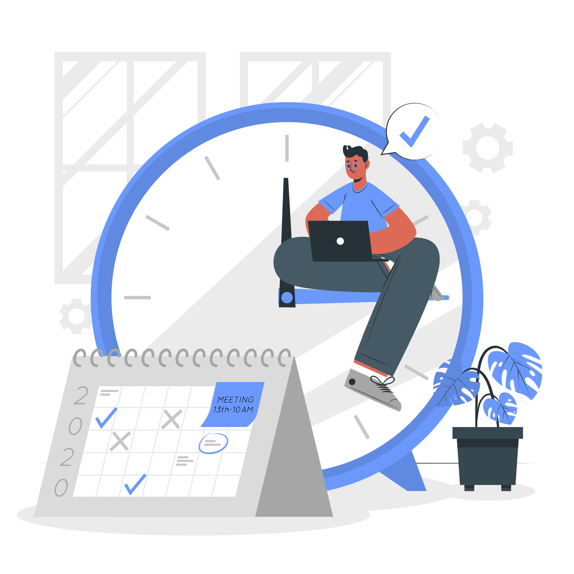 une personne gagne du temps car elle utilise le guide de rédaction de mémoire technique