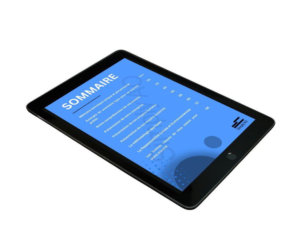 sommaire du guide de rédaction d'un mémoire technique