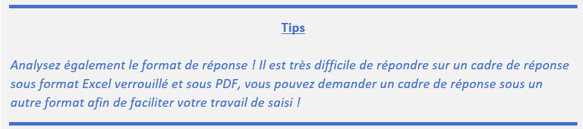 Astuce analyse format cadre de réponse technique